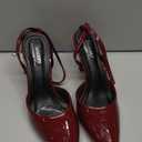 Susanny Heels for Women Stiletto Closed Pointed Toe Backless Dress Shoes High Heels Sexy Kitten Pumps Wedding Guest Party Dance Prom Dressy Comfort Shoes (6.5, Burgundy Patent)