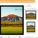17x22 Picture Frame Black for Wall Mounting, Horizontal and Vertical Formats for Wall Hanging, Wood 17x22 Frame, Black, 1 Pack
