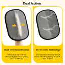 2Pcs Pet Hair Remover Gloves Brush for Dogs & Cats,Electrostatic Reusable Pet Hair Remover Tool for Furniture, Clothing, Carpet and Car Seat, Effective Animal Fur Removal Tool (red)