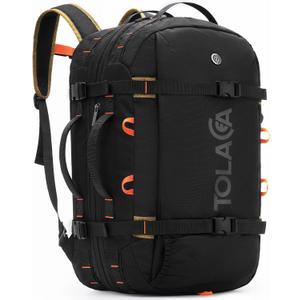Tolaccea Travel Backpack for Men Women, 40L-50L Carry On Backpack with Wet Dry Compartment, TSA Approved Laptop Daypack Fits 15.6", Convertible Expandable Large Rucksack Duffel Bag for Work Travel