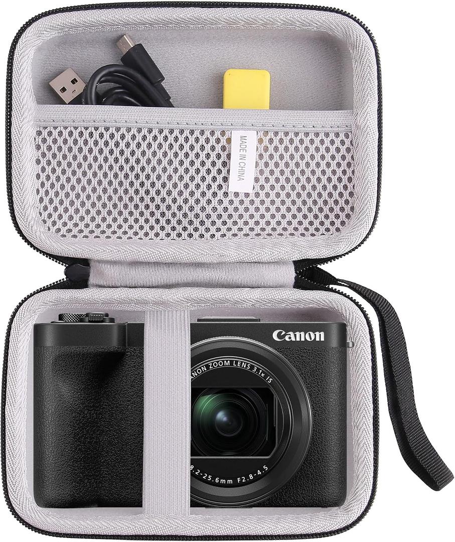 Hard EVA Carrying Storage Case Compatible with Canon PowerShot V1, Hybrid Camera Protective Travel storage box