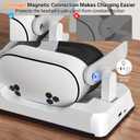Charging Dock for Oculus Quest 3/3S, Magnetic VR Charger with 2 Rechargeable Batteries for Oculus Quest 3S/3 Accessories, VR Headset & Charger Controller Supports LED Indicator