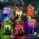Glass Mason Jars, With Halloween Things, Animals, 6 pct