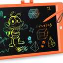 KOKODI LCD Writing Tablet, 10 Inch Colorful Toddler Doodle Board Drawing Tablet, Erasable Reusable Electronic Drawing Pads, Educational and Learning Toy for 3-6 Years Old Boy and Girls (Orange)