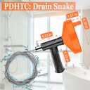 33 Ft Drain Snake Auger, Heavy Duty Plumbing Snake for Sink, Tub, and Shower, Clog Remover Drain Cleaner Tool with Gloves