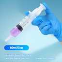 60ml Syringe for Liquid,50 Pack Large Plastic Syringes with Adapters and Cap,Individually Sealed Syringe for Feeding,Irrigation Water and Scientific Labs