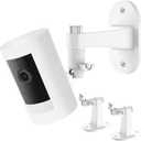 2Pack Ring Camera Wall Mount for Ring Stick Up Cam & Ring Outdoor Cam Plus, 360 Degree Adjustable No Drilling Mount for Ring Outdoor Indoor Camera(White)