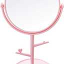 Desk Mirror in Cute Cat Ears Shape-Kawaii &Vanity Mirror for You in Bathroom or Bedroom- Pink