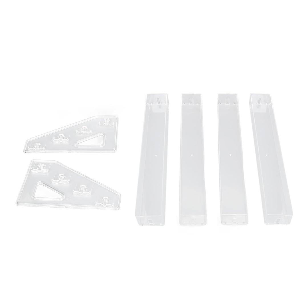 4 Tiers Clear Cosmetic Storage Rack, 4 Layers Transparent Makeup Display Tray, Plastic Eyeshadow Palette Organizer