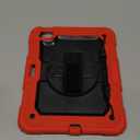 Timecity Protective Case for iPad Pro 12.9 inch 6th/ 5th/ 4th/ 3rd Generation, with Strong Protection, Screen Protector, Hand/Shoulder Strap, Rotating Stand, Pencil Holder - Red