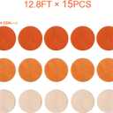 192 Ft Orange Party Decorations Ombre Orange Big Circle Dots Backdrop Streamer Tissue Paper Polka Dots Hanging Garland for Birthday Engagement Wedding Fall Autumn Harvest Thanksgiving Party Supplies