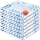 Vacuum Storage Bags 7 Jumbo, Space Saver Sealer Bags, Airtight Compression Bags for Clothes, Pillows, Comforters, Blankets, Bedding