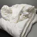 PHF Cotton Muslin Comforter Set Queen Size, Ultra Soft, Breathable & Lightweight All-Season Bedding, Filling: 100% Polyester, 3 Pieces with 1 Comforter 90"x90" and 2 Pillow Shams 20"x26", White