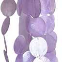 60cm Sea Glass Wind Chime, Capiz Shell Garden Decor Wind Chime for Outdoor Gifts for Women Mom Grandma, Beach Garden Indoor Outdoor Decor (Purple)