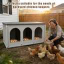 Chicken Nesting Box with 3 Doors for Backyard, Plastic Nesting Box for Chickens, Waterproof Chicken Coop Easy to Clean & Assemble, for Outdoor Chicken Coop Backyard