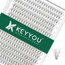 Lash Clusters 300Pcs Individual Lashes 10D 0.1C Curl 9-18MIX Lash Extensions Clusters Lashes Soft & Natural False Eyelashes Individual DIY Eyelash Extension at Home (10D-0.1C, 9-18MIX)