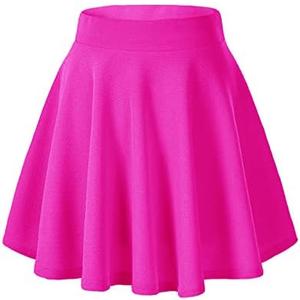 Afibi Casual Mini Stretch Waist Flared Plain Pleated Skater Skirt Size XL