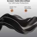 EVEO Eyeglass Cleaner Spray - No Streaks Technology with Microfiber Cleaning Cloth- Glasses Cleaning Kit - Glasses Cleaner Spray with Lens Cleaner Cloth - Screen & Eye Glasses Kit - 3 Pack (6 Piece Set, Black)