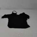 Womens Summer Cold Shoulder Tops 3/4 Sleeve T Shirts Pullover Casual Dolman Blouses (Small, Black)