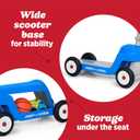 Radio Flyer Scoot 2 Scooter, Blue/Red/Pink, for Kids Ages 1-4, Ride On Toy or 4-Wheel Kids Scooter, Durable Wheels and Frame, Converts Easily with Flip Deck, Toddler Ride On Toys 