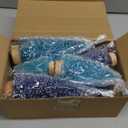 Leyndo 9 Pcs Pink Classic Artificial Mini Christmas Tree Sisal Bottle Brush Trees with Wood Base Christmas Pine Trees for Autumn Winter Holiday Home Kitchen Party Decor