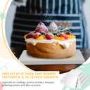 Baderke 12 Pcs White Square Cake Drums, 1/2 Inch Thick Square Cake Board Drum Fully Wrapped Foil for Christmas Baking Desserts Pastries, White Leaf Style, 12"L x 12"W x 0.5"H