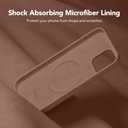 GONEZ Magnetic for iPhone 12 Case / 12 Pro Case, Compatible with MagSafe, [Screen Protector + Camera Lens Protector], Silicone Shockproof Anti-Scratch Protective Phone Case 6.1 inch, Brown