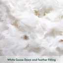 OTOSTAR Pack of 1 Down and Feather Throw Pillow Inserts, 24 x 24 Soft Fluffy Square Pillow Inserts with 100% Cotton Cover Decorative Pillows for Sofa Couch Bed-White