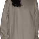 PUMIEY Women's Oversized Sweatshirts Fleece Crew Neck Hoodies with Pockets Long Sleeve Pullover Tops Three-No Collection Small