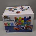 iPlay, iLearn Kids Bowling Toys Set, Toddler Indoor Outdoor Activity Play Game, Soft 10 Foam Pins & Two Balls Playset, Educational, Birthday Party Gift for 18 24 Months, 2 3 Year Old Children Boy Girl