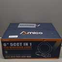 Amico 24 Pack 6 Inch 5CCT Ultra-Thin LED Recessed Ceiling Light with Junction Box, 1050LM Brightness, Dimmable Canless Wafer Downlight, 12W, ETL&FCC (White)