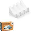 Soap Dishes, Silicone Shower Soap Dish with Drianage, Bar Soap Holder & Saver Waterfall Self-Draining to Keep Your Bar Soap Organized and Clean (1, White)