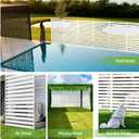 Air Conditioner Fence & Patio Privacy Screen 40" W x 70" H Metal Privacy Fence Panel | Outdoor Privacy Panels for AC Units, Trash Cans & Pools | No-Dig Fencing for Patio Privacy & Gardens (White)