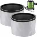 Enhon Ash Vacuum Filter Compatible with PowerSmith PAAC301 PAVC101 Double Layer Washable Heat Resistant Dust Filter, 5"x5"x2"