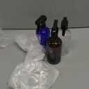 Vivaplex, 3, Large, 16 oz, Empty, Assorted Colors, Glass Spray Bottles with Black Trigger Sprayer