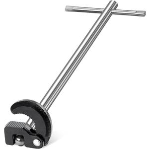 HAUTMEC PL0024 10" Basin Wrench Sink Faucet Wrench for Tight Spaces with Adjustable 3/8'' to 1-1/4''