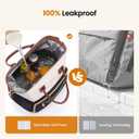 LOVEVOOK Lunch Bag Women, Insulated Adult Lunch Box for Women Work, Wide Opening Leakproof Cooler Tote Bag for Office Campus Picnic Beach with Shoulder Strap, Loncheras Para Mujer with Cup Holder