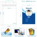 50Pack Extra Thick ID Card Name Badge Holder Heavy Duty Waterproof Clear Plastic PVC Vertical Sleeve Pocket Resealable 4.6x3.82inch