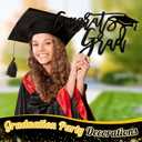 2026 Graduation Decorations Congrats Grad Wood Sign for Class of 2026 Graduation Party Backdrop Decorations Cutout Graduations Photo Booth Prop for School Celebration Sign Wall Decor(Black)