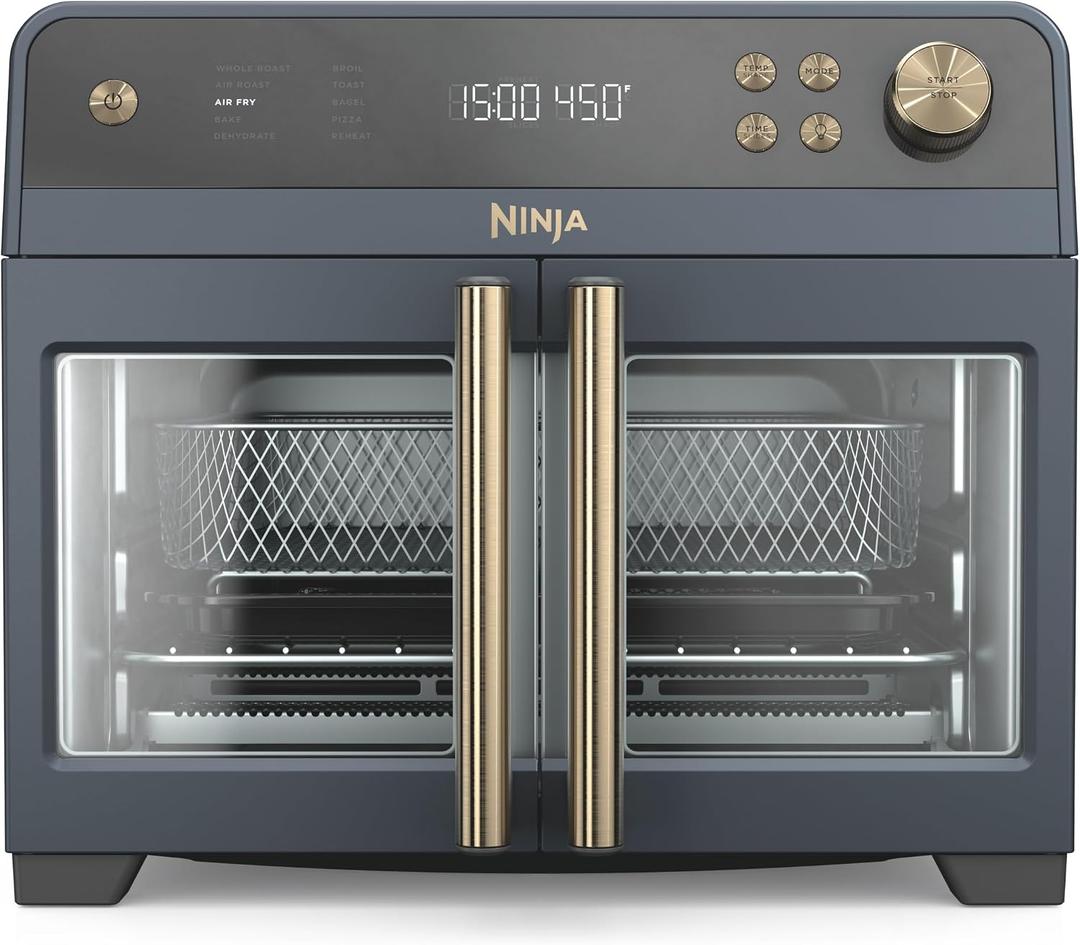 Ninja French Door Premier Air Fry Oven, 10-in-1, Cyberspace, FO101BL, 15.8"D x 16.53"W x 13.48"H