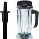 Replace for Vitamix Blender Pitcher 64oz, With Classic Tamper, Replace 5200 5000 7500 Pro500 Vita-Prep Vm0101 Vm0102 Vm0103 Vm0197 E310 320 Explorian/Commercial Series etc Container
