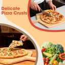 16 Inch Kitchen Bamboo Pizza Peel, Large 16” Board Pizza Paddle with Long Handle, Easy-Glide Beveled Edge for Baking, Transferring & Serving – Sturdy Wood Pizza Cutting Boards (Natural wood color), 16"L x 0.5"W