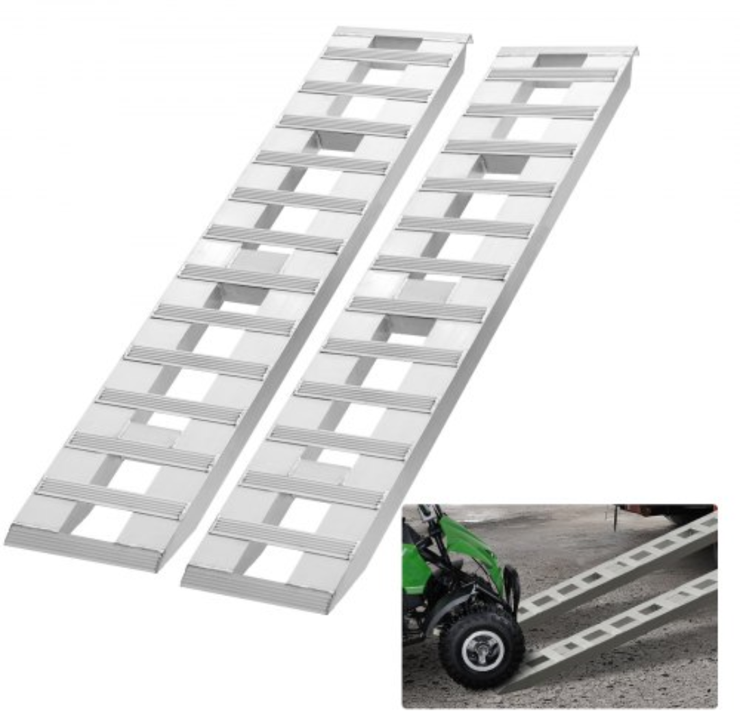 FAYUWUOX 72x15 Inch 6000Lbs Aluminum Ramps Lawn Mower, Wheelchair Ramps Home Steps, Low Profile Car Ramps Oil Changes