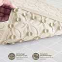 WRISIN Bathtub Mat Non Slip with Suction Cups - 100% Rubber Bathroom Mat Textured for Bath Tub Shower Safety - Soft on Touch - BPA/PVC Free - Pet Dog Bath Mat - Machine Washable - 16 28 InchBeige