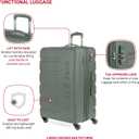 SwissGear 7366 Signature Hardside Expandable Luggage with Spinner Wheels, TSA Lock, Cup-Holder, Olive, 2-Piece Set (19/27)