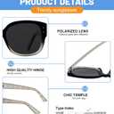 AEZUNI Trendy Reading Sunglasses Women Stylish Square Sun Readers UV Protection Glasses 1.0 1.5 2.0 2.5 3.0 3.5 (Not-bifocal (Black+clear)