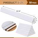 Tatuo 50 Pcs Triangle Mailing Shipping Tubes 36.22" L x 3" w x 3" h Oyster White Corrugated Cardboard Box Poster Tube for Protecting, Shipping, Mailing and Storage of Artwork, Crafts, Long Art Holder