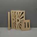 8 in 1 Wooden Baby Shower Crate Closet, Baby Basket with Handle Footprint Kit for Baby Shower Gifts, Baby Shower Wooden Gift Crate, Baby Personailzed Basket for Pregnancy New Parent (Leafy Vine)