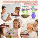 KEGOZ Flower Making Machine for Kids, DIY Flower Craft Kit with Flower Maker, Arts and Crafts for Girls Ages 4-6-8, Birthday Easter Gifts for 4 5 6 7 8 9 Year Old Girls, Kids DIY Bouquet Making Toy