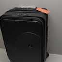 RAINSMORE Carry on Luggage 20 Inch Expandable, Airline Approved Carry on Suitcase with Front Compartment & Top Opening Hard Shell Rolling Travel Luggage with TSA Lock & Spinner Wheels, Black